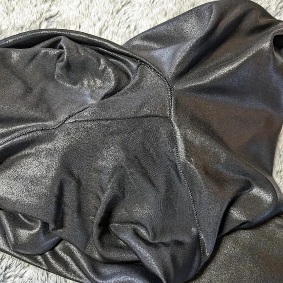 Spanx Black Faux Leather Leggings Full Length Size Large - Picture 9 of 10